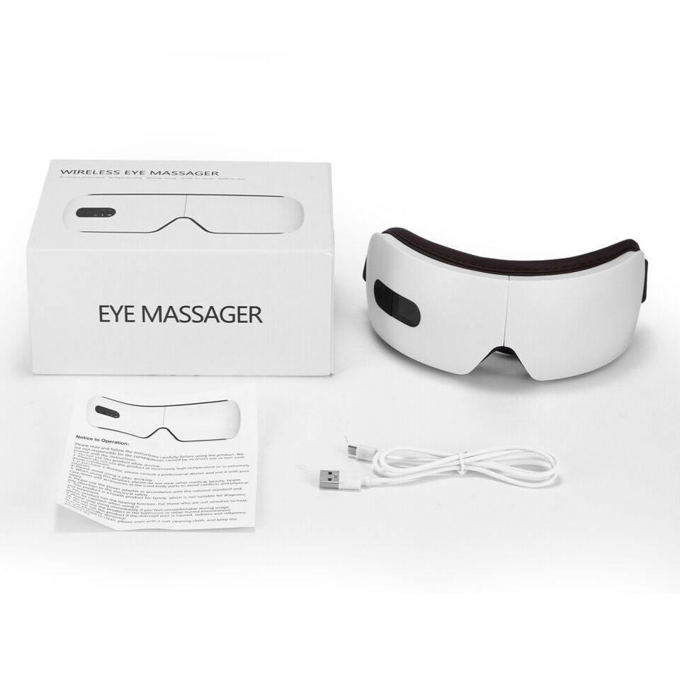 White Smart Eyes Massager Pink